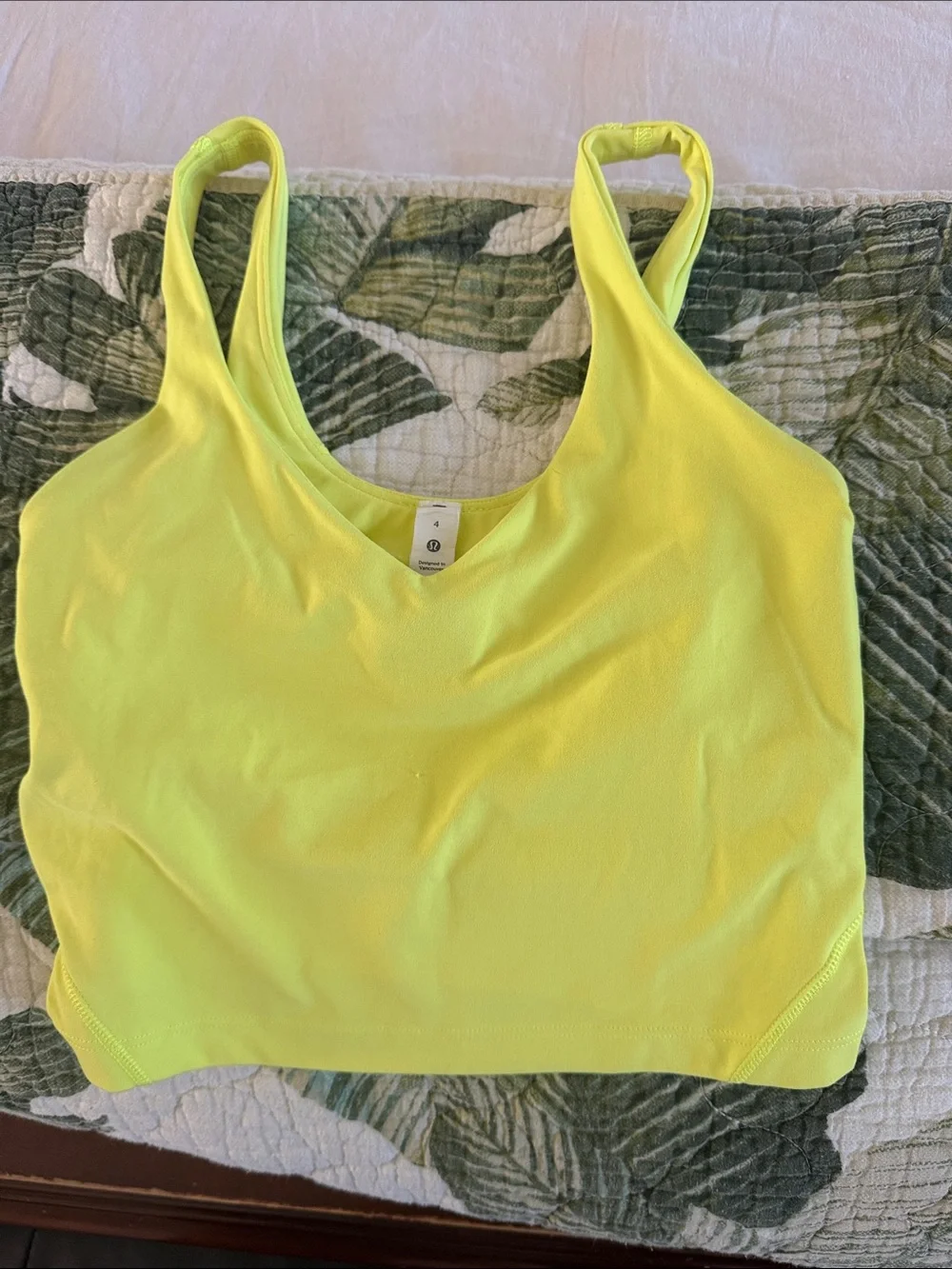 lululemon athletica Neon Yellow Tank Top